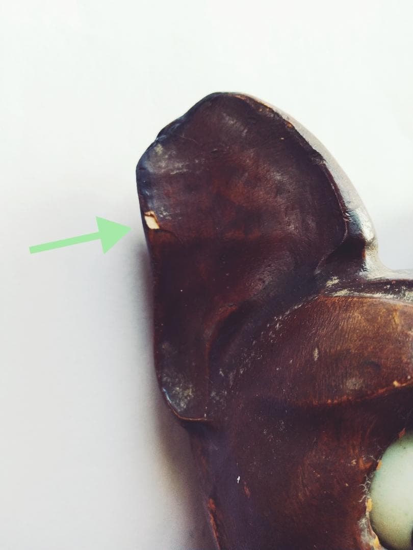 アンティーク目玉時計 シュナウザー犬