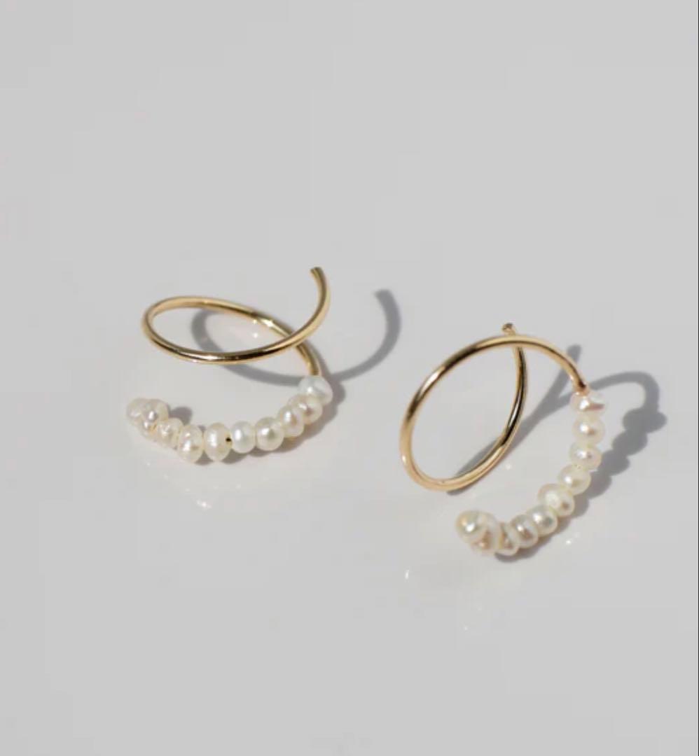 mimi33 パール　ゴールド　ピアス