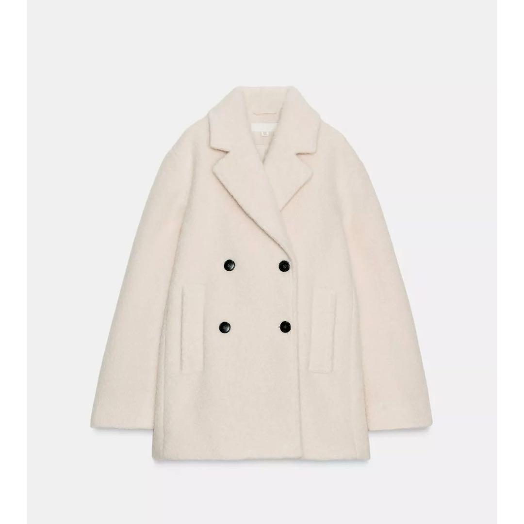 ブークレダブルブレストミディ丈コート　ZARA コート　XS