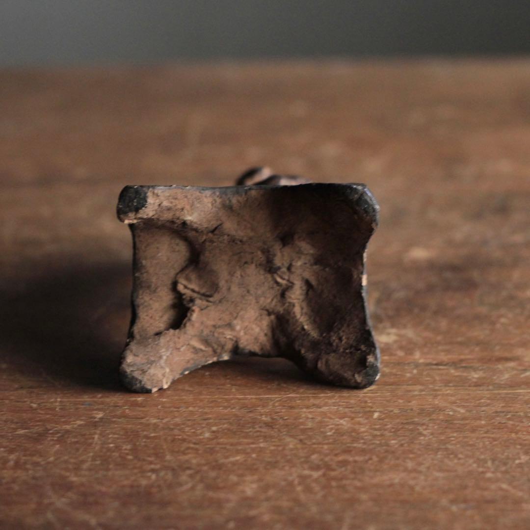 古い 土人形 お稲荷さん No.2 古道具 アンティーク オブジェ 狐