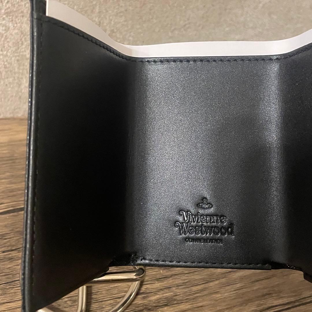 【新品未使用】VivienneWestwood 三つ折り財布 ブラック 大人気