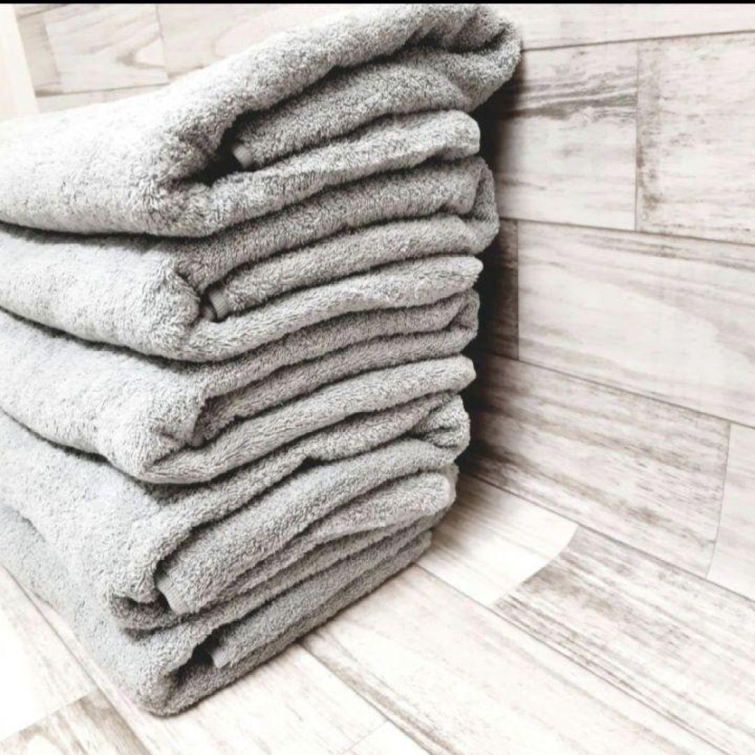 1200匁バスタオル　新ライトグレー50枚！！