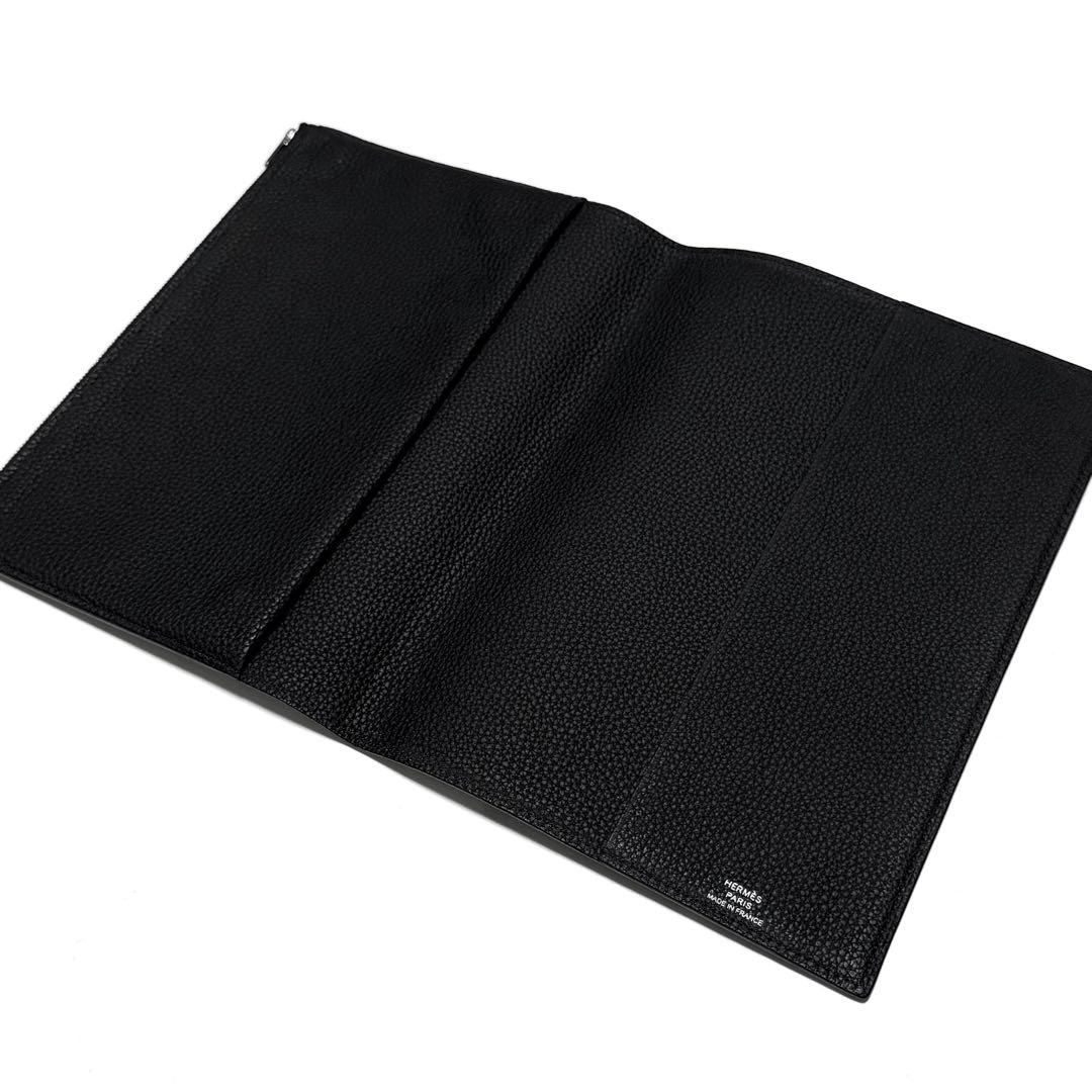 HERMES エルメス　EAジップ　A5 ノートカバー　トゴ　ブラック　メンズ