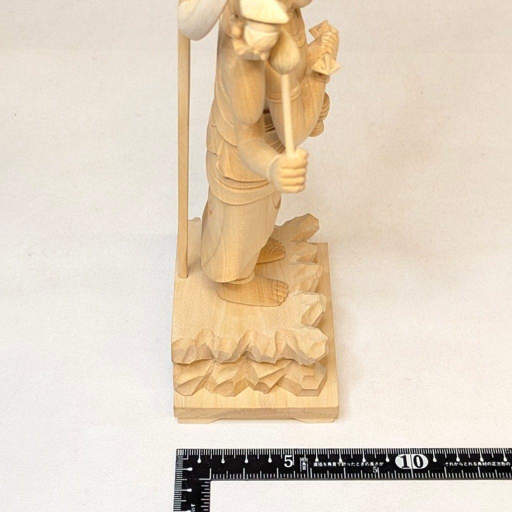 【セール・新品】三宝荒神　柘植　総高さ約24.5㎝　竈　三面六臂　台所の神