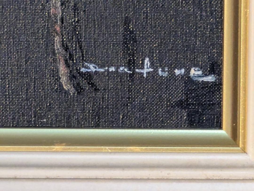 【真作】絵画　荒船利雄　油彩SM　ばら　優雅な佇まいの油彩作品　Y69