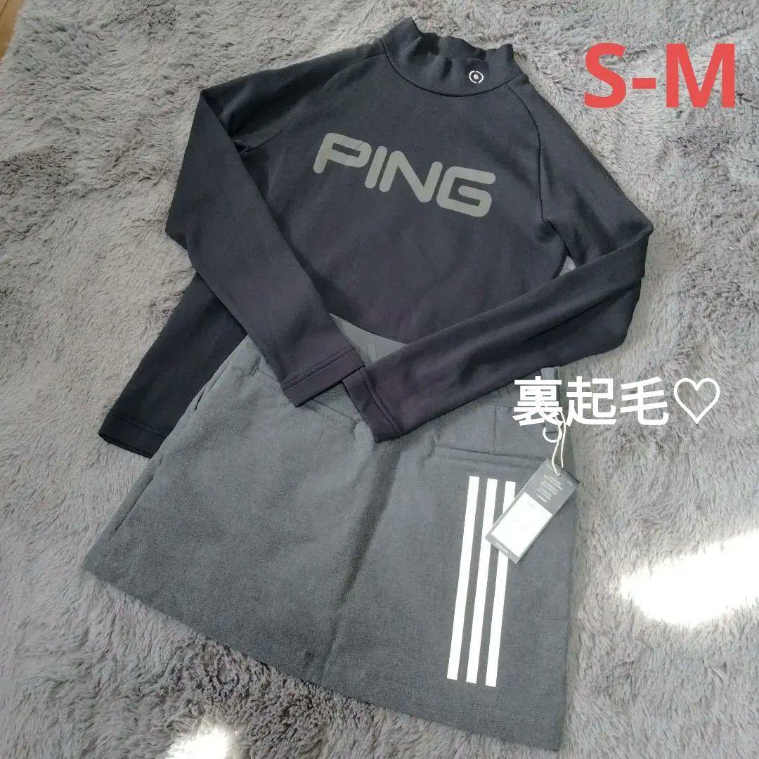 adidas/PING♡モックネック/裏起毛スカートS-M ゴルフ/スポーツ