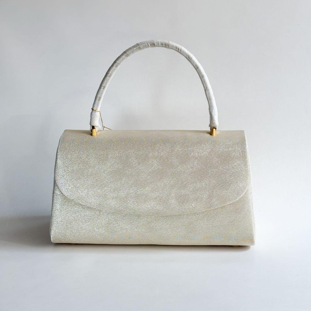 B品 和装バック シルバー 礼装用No144