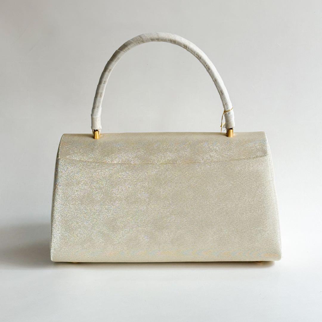 B品 和装バック シルバー 礼装用No144