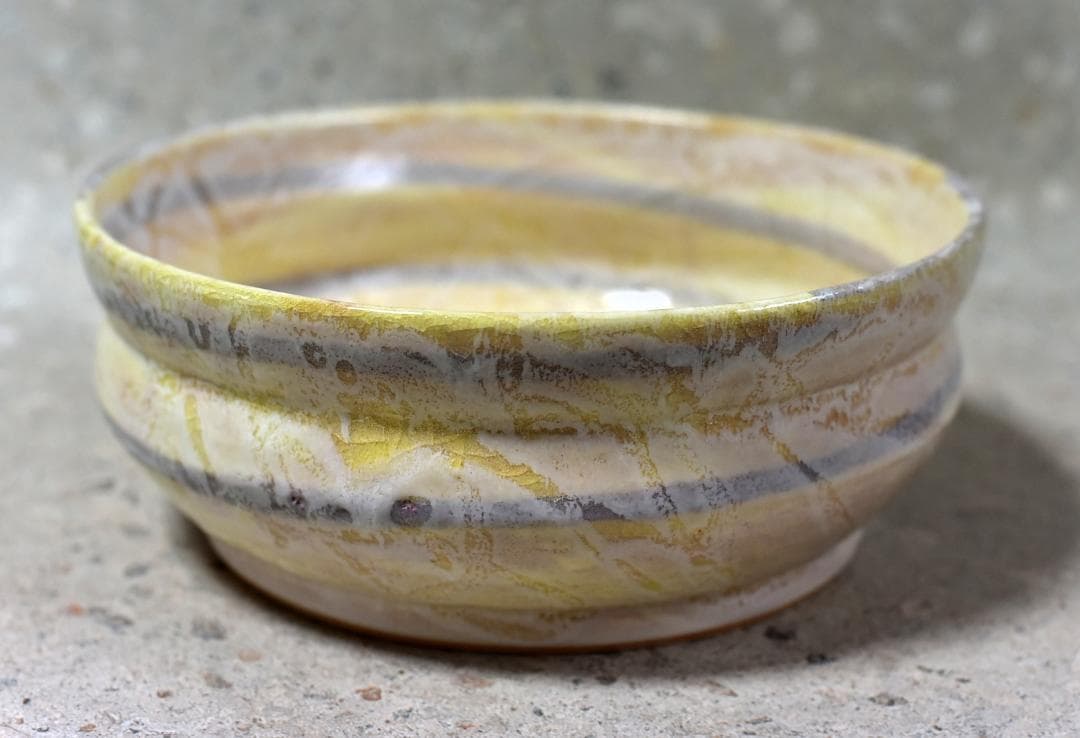 値下げ、藤平正文作京焼　丸平水指　お茶道具/共箱