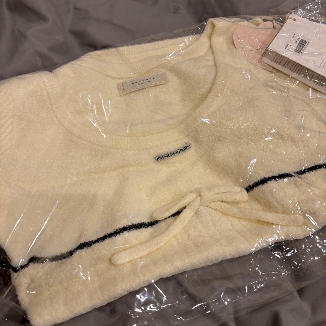 新品 Sugar knit cable tops ivory andmary