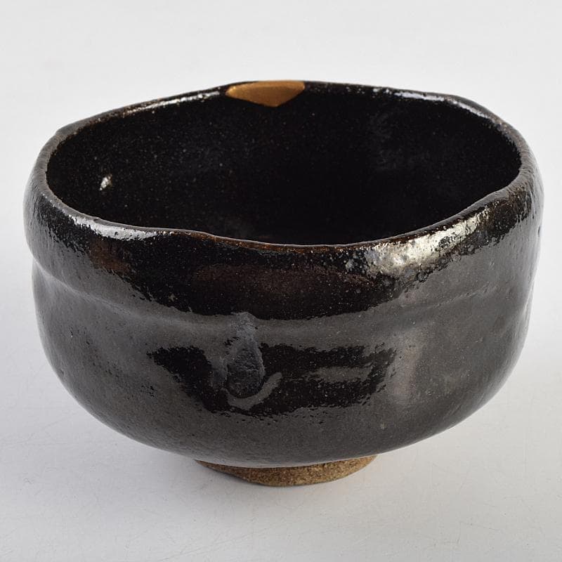 茶道具　楽吉左衛門　黒楽茶碗　時代箱付 　V　R9407