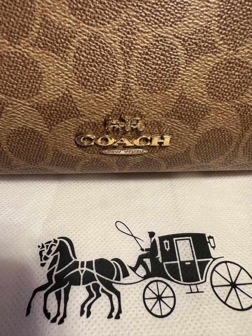 COACH コーチ、ロゴプリント ショルダーバッグ、ハンドバッグ