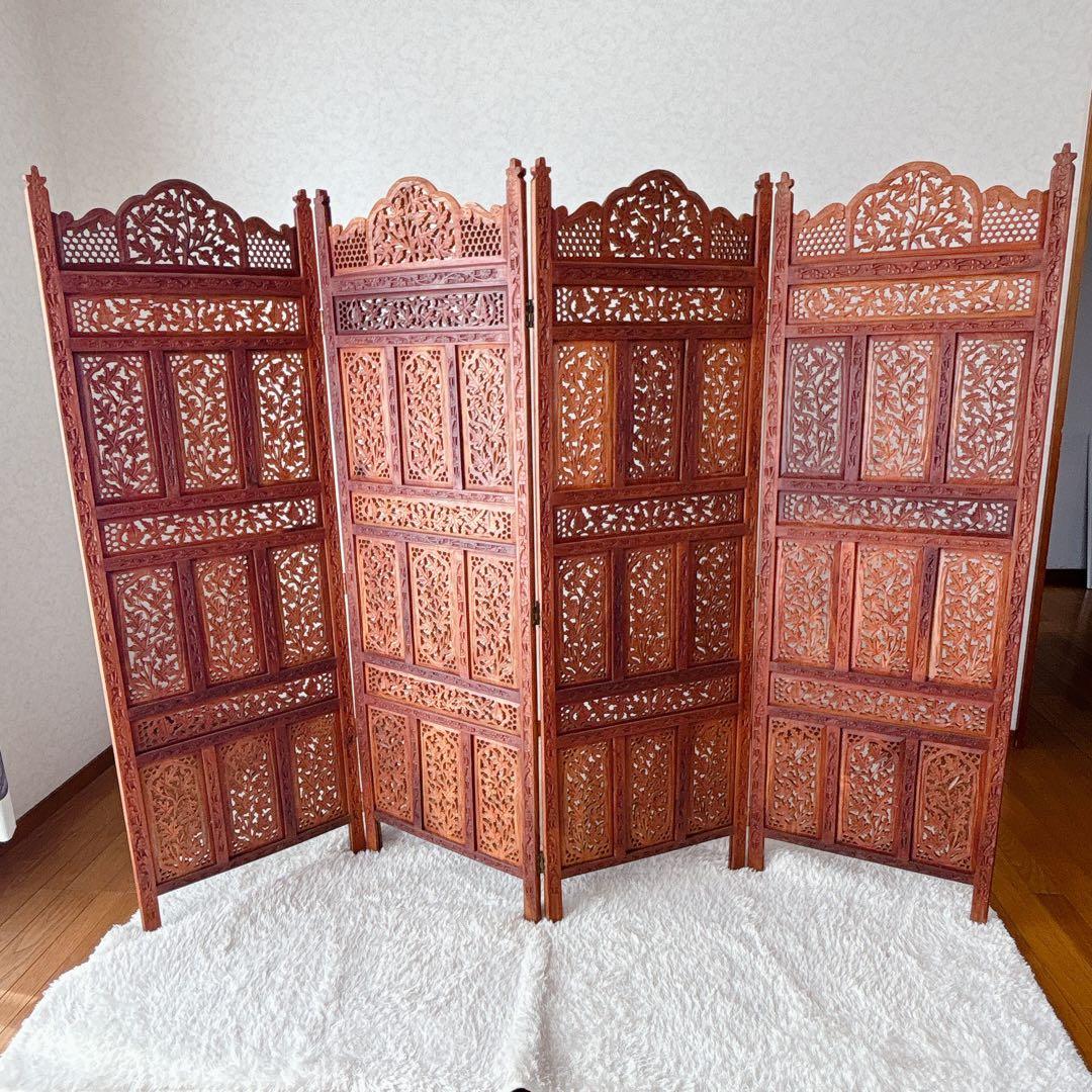 Rooster様リクエスト品】シーシャムウッド パーテーション4連 アンティーク