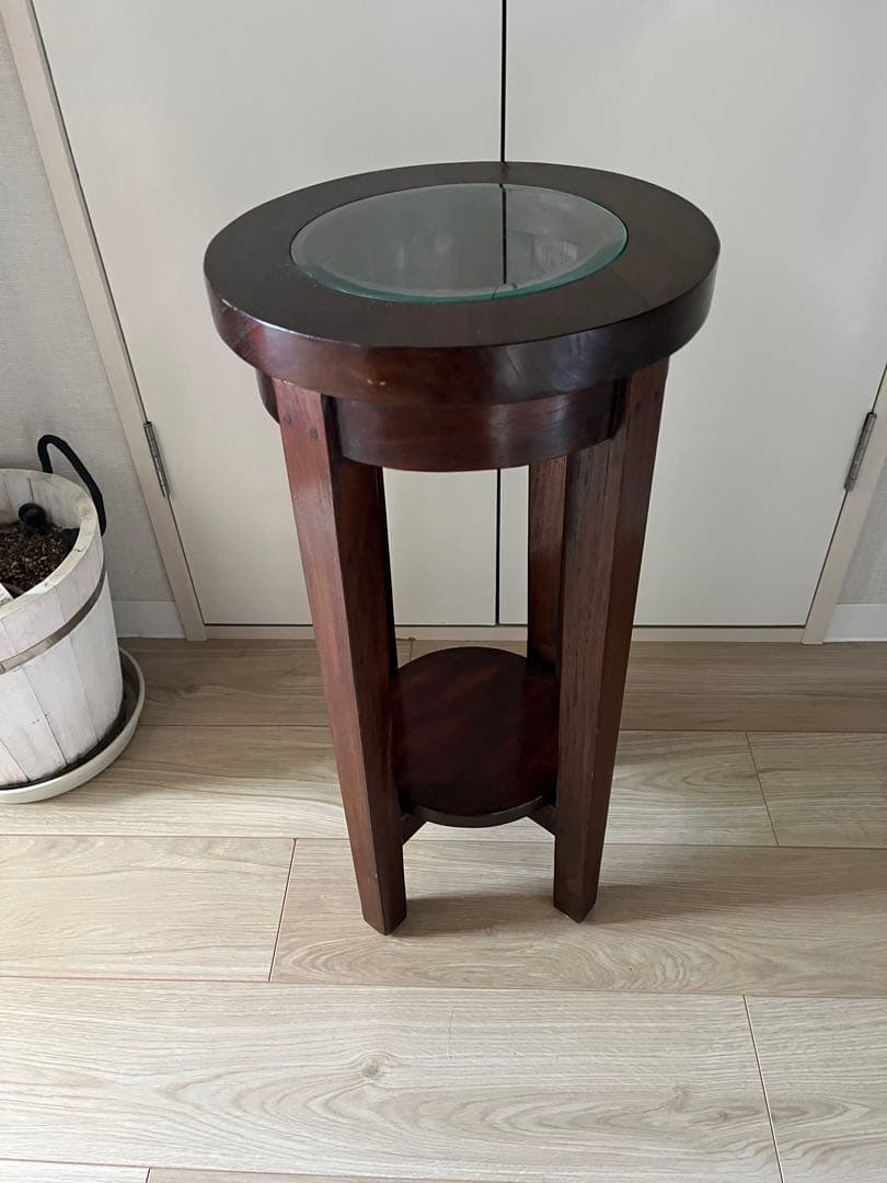 天然木　チーク　サイドテーブル30cm