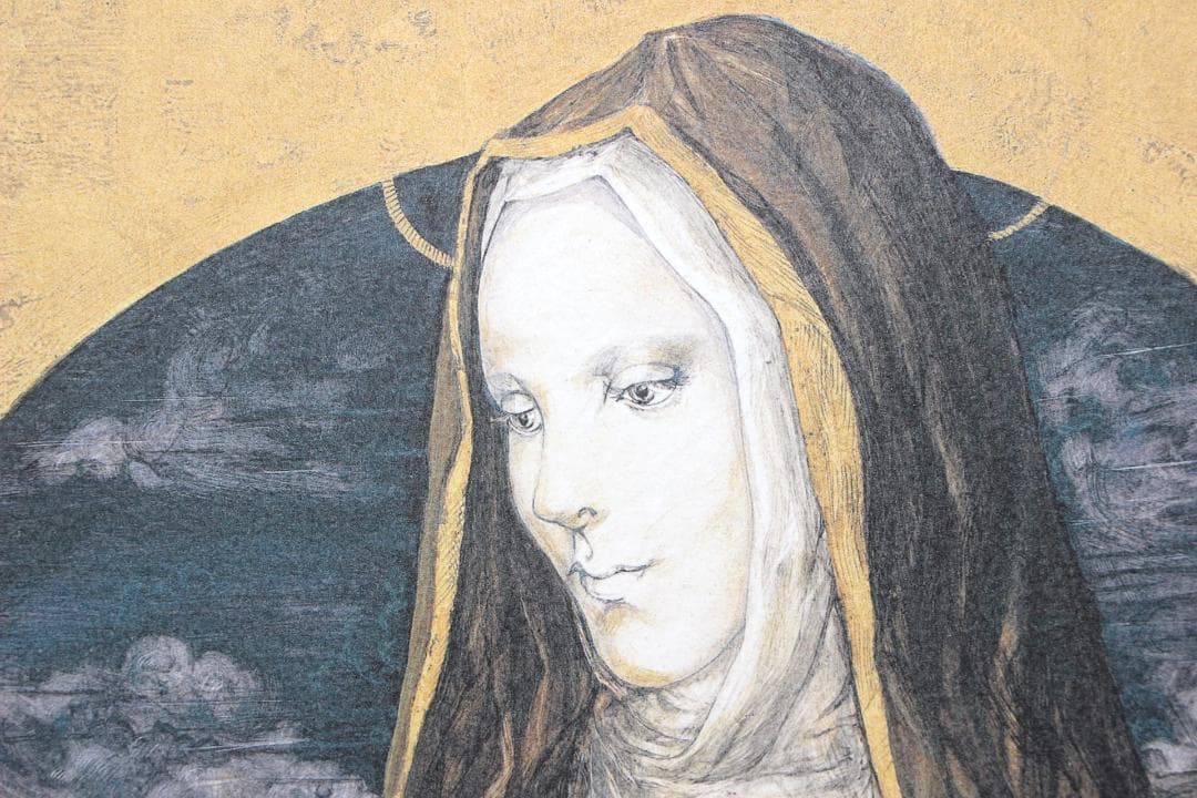 藤田嗣治 エスタンプリトグラフ「マドンナ」 150部限定