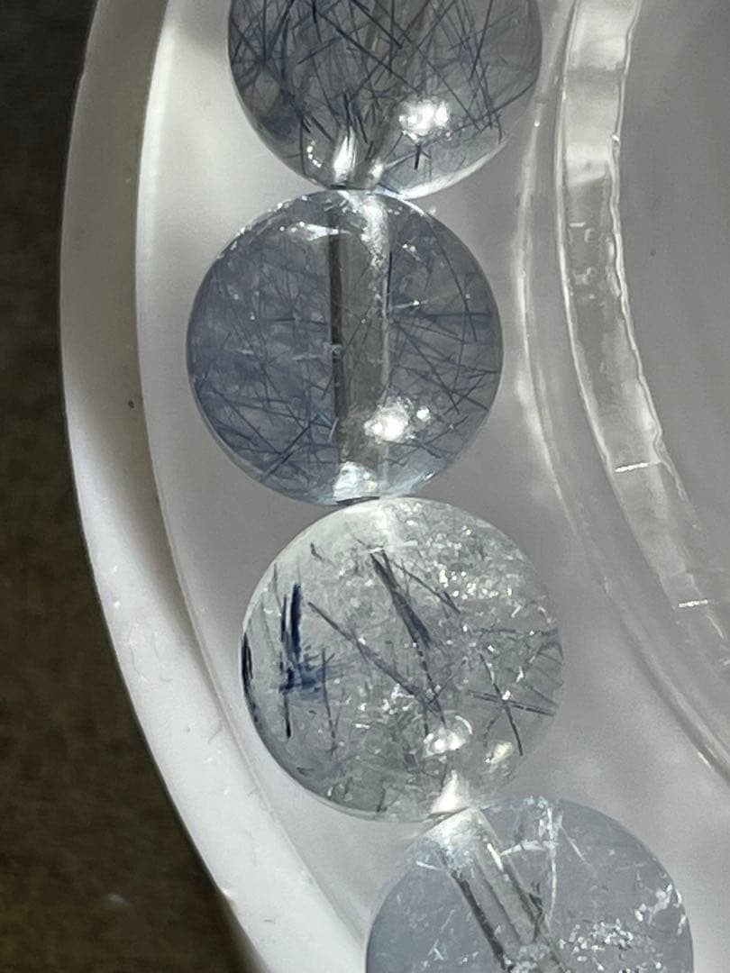 超希少！！ブルーサゲニティックルチルクォーツ9.8㎜新品未使用）高品質ブルー針