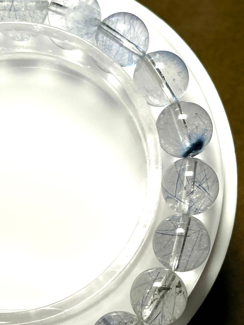 超希少！！ブルーサゲニティックルチルクォーツ9.8㎜新品未使用）高品質ブルー針