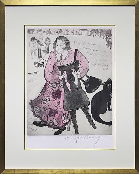 フジ子・ヘミング 【道ばたの椅子】 エッチング