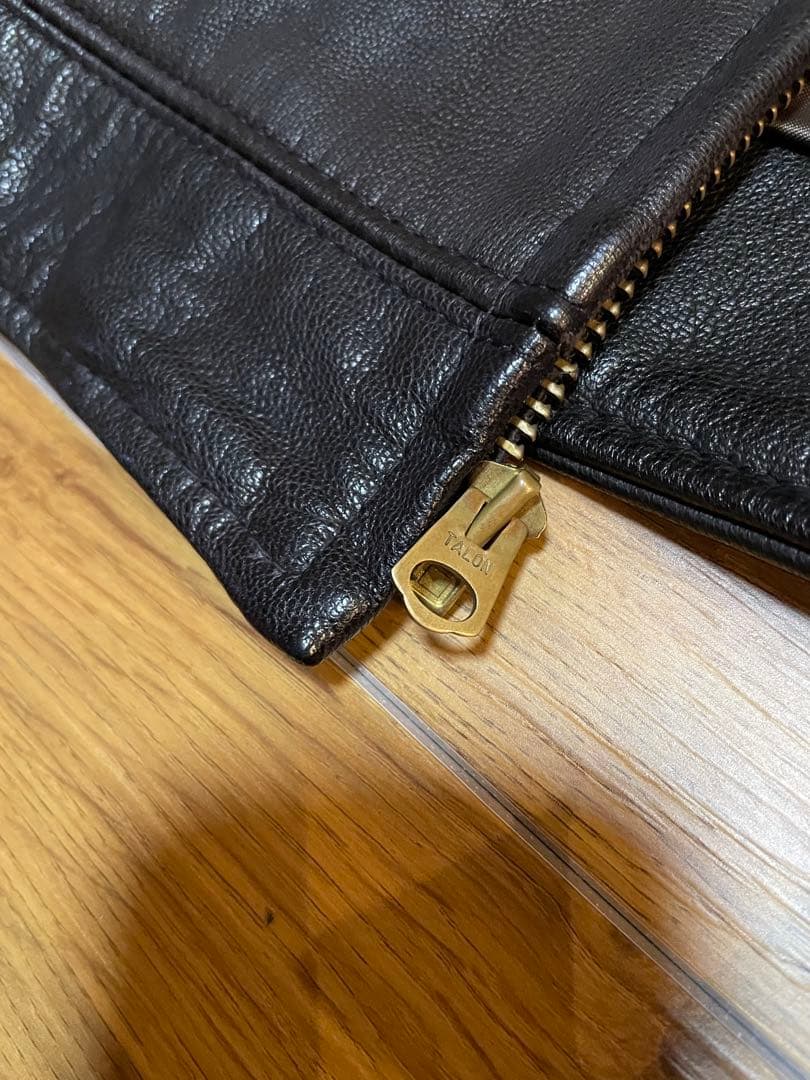 サウザー✨Schott USA製 茶タグ シングルライダース ジャケット