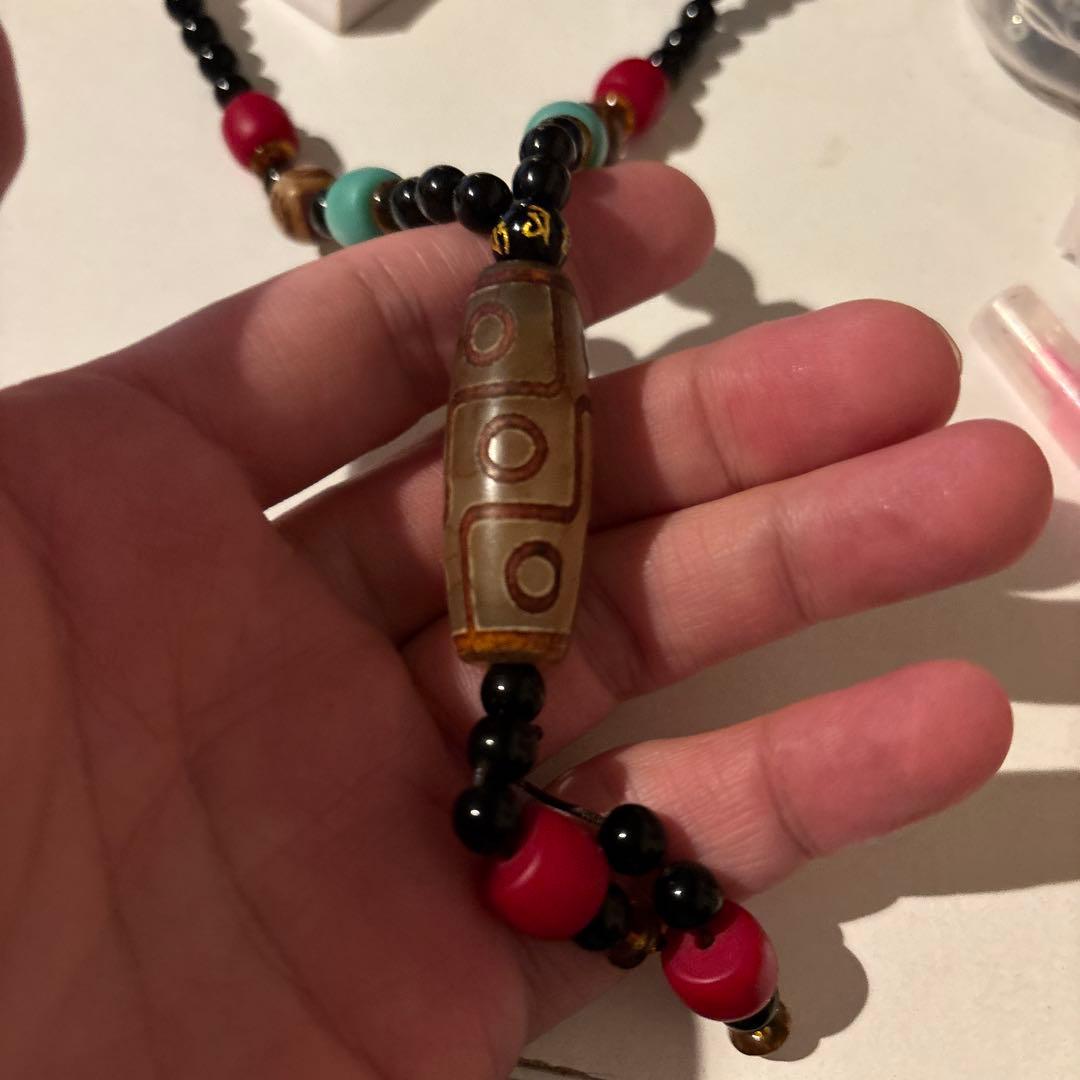 すんごい九眼天珠のネックレス！オニキスと！ドーンとくる！