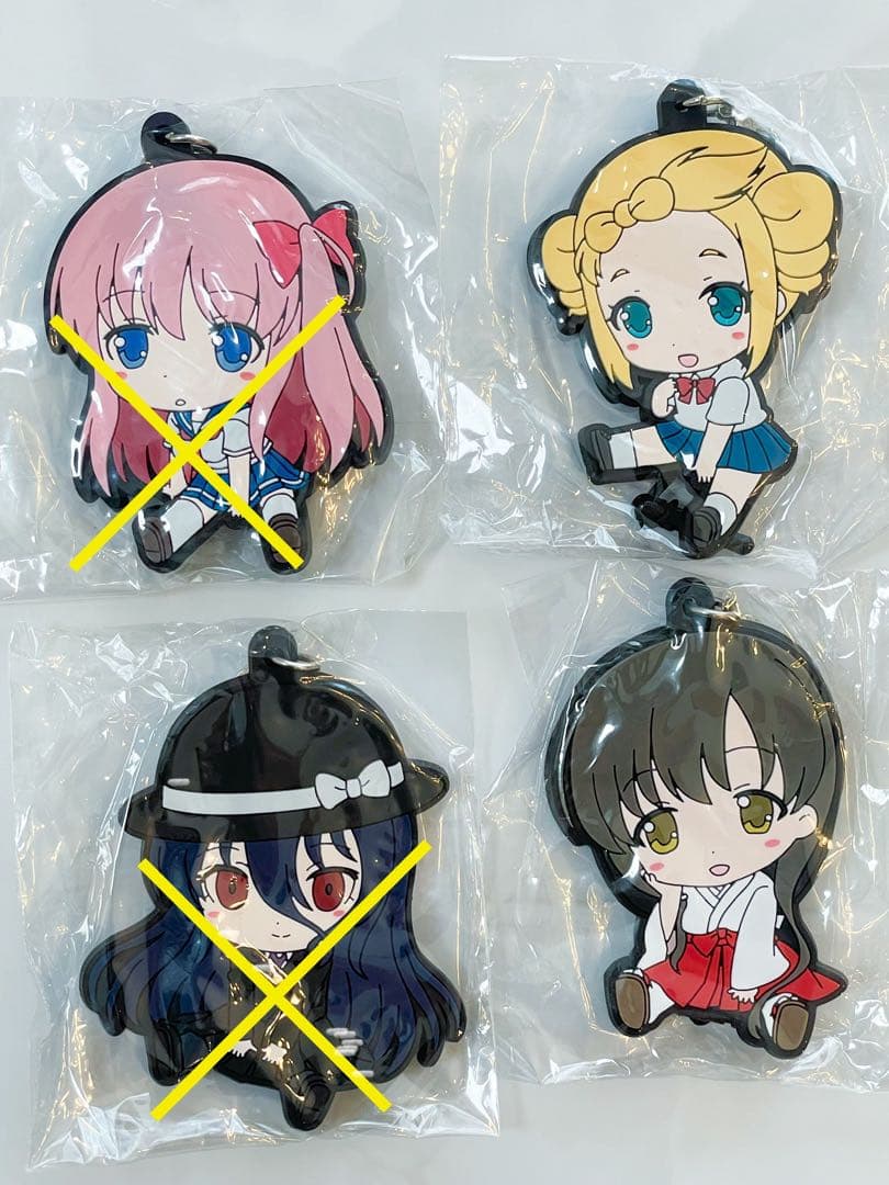 咲-Saki- ぺたん娘 ラバーストラップ ラバスト 原村和 姉帯豊音 竹井久