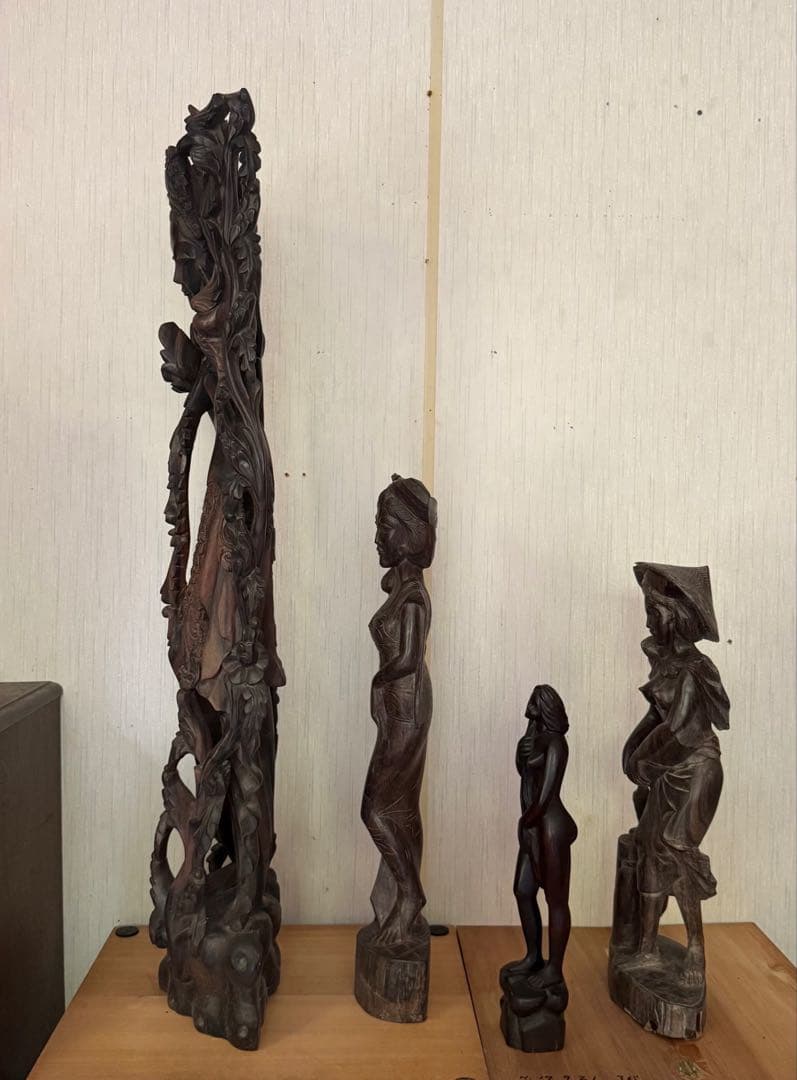 アジア雑貨　インド　置物　神様　レトロ雑貨　木彫り　仏　セット売　ヴィンテージ