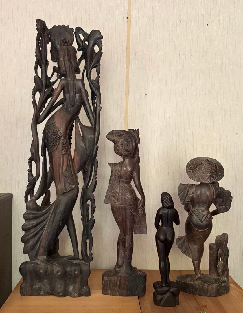 アジア雑貨　インド　置物　神様　レトロ雑貨　木彫り　仏　セット売　ヴィンテージ