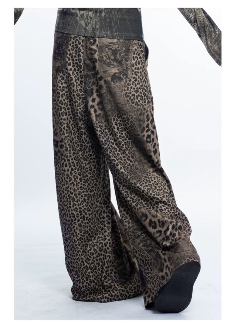 4RE1GN フェアリーグランジ総柄　ヒョウ柄00sパンツ