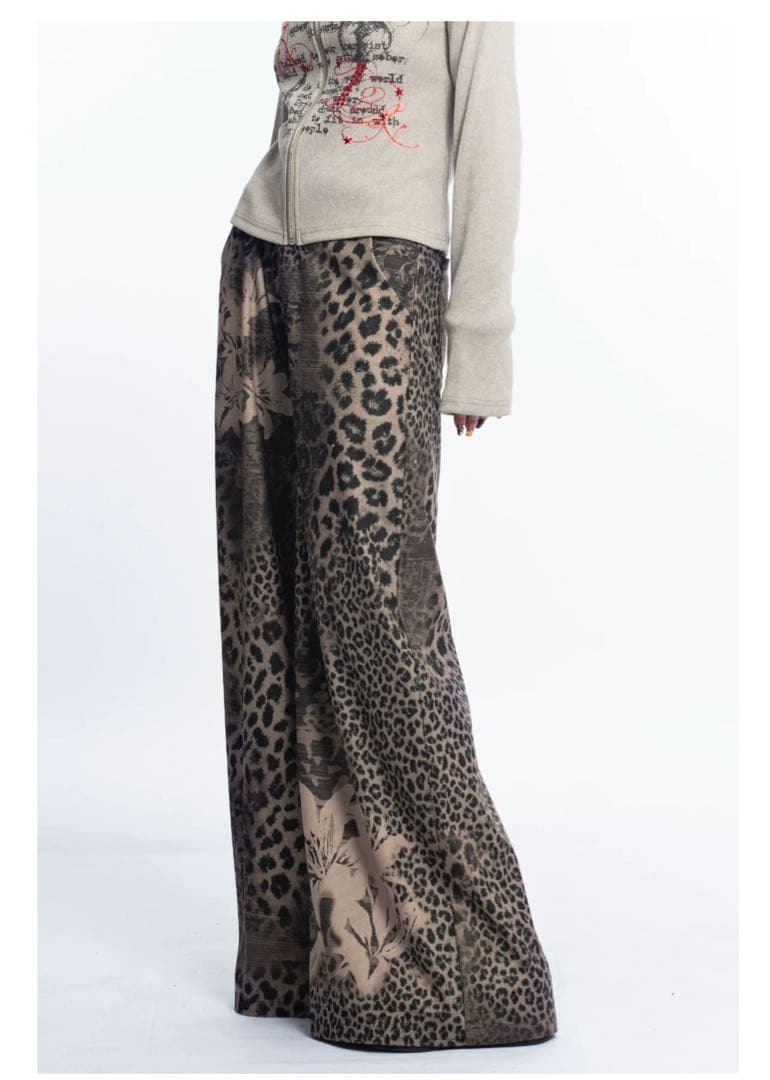 4RE1GN フェアリーグランジ総柄　ヒョウ柄00sパンツ