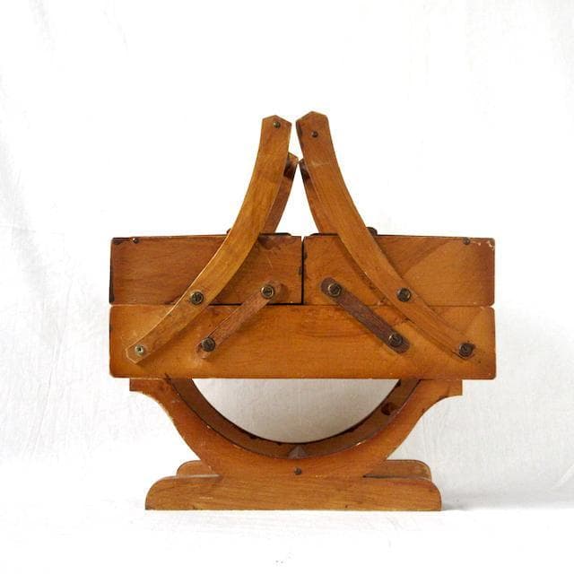 フランス製　アンティーク　ソーイングボックス