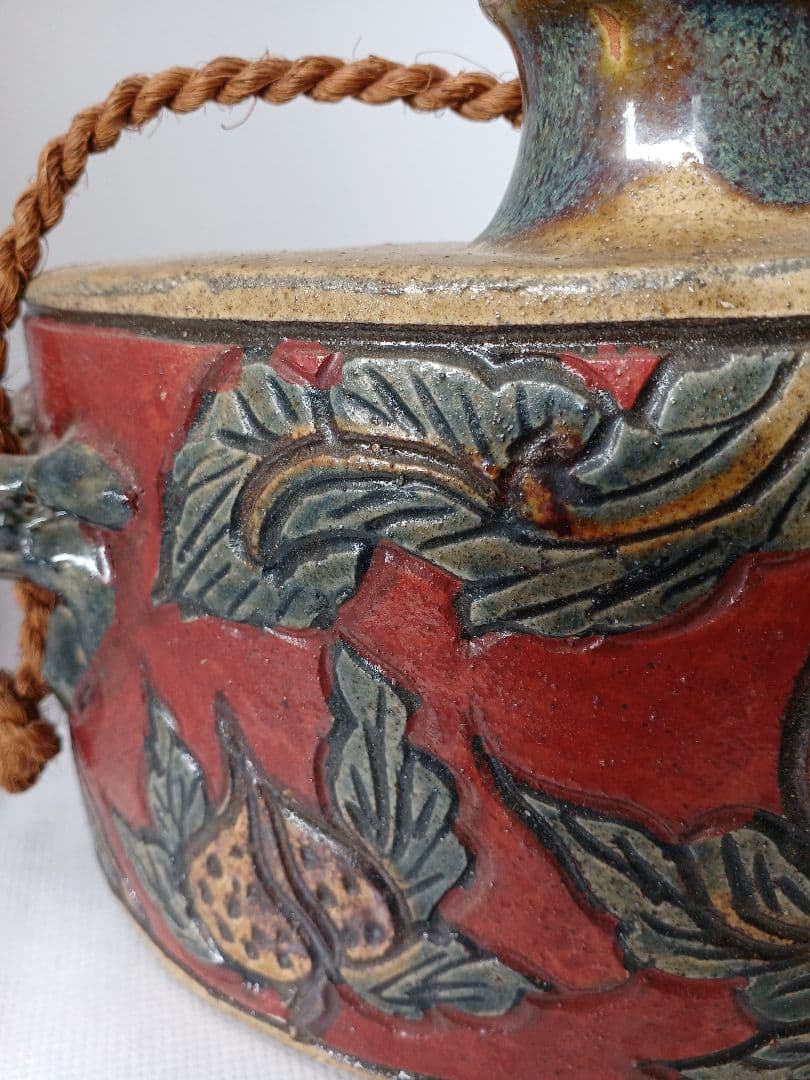 琉球壺屋焼　小橋川清正　抱瓶