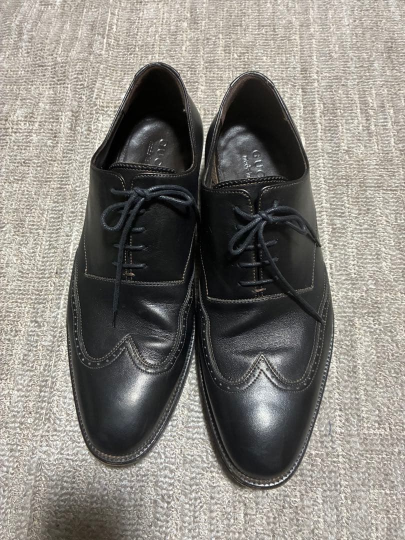 GUCCI ブラック ビジネスシューズ　革　41.5E 26.5位