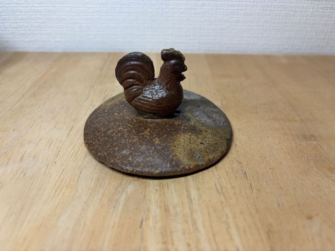54.備前焼 宝瓶 登り窯 鶏 にわとり ニワトリ 手びねり 急須