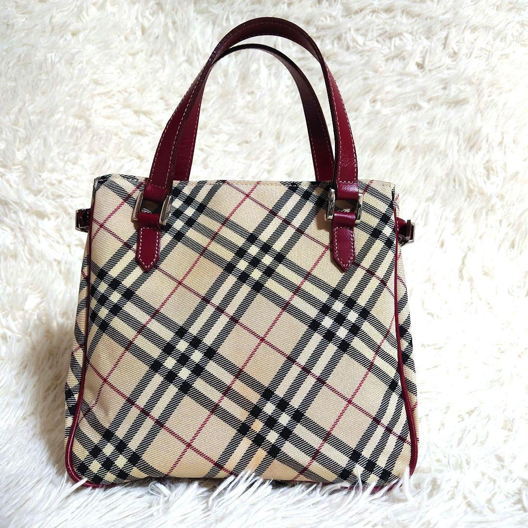 バーバリー ロゴプレート ミニハンドバッグ サイドベルト ノバチェック