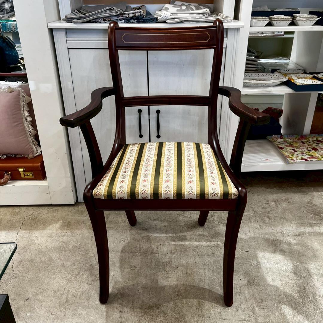 イギリス家具 リージェンシー様式 マホガニー アームチェア ダイニングチェア