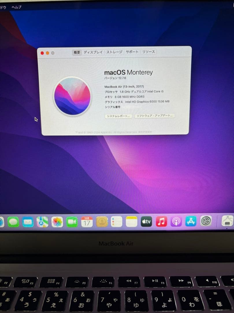 Apple MacBook Air 13インチ/8GB/256GB/良品