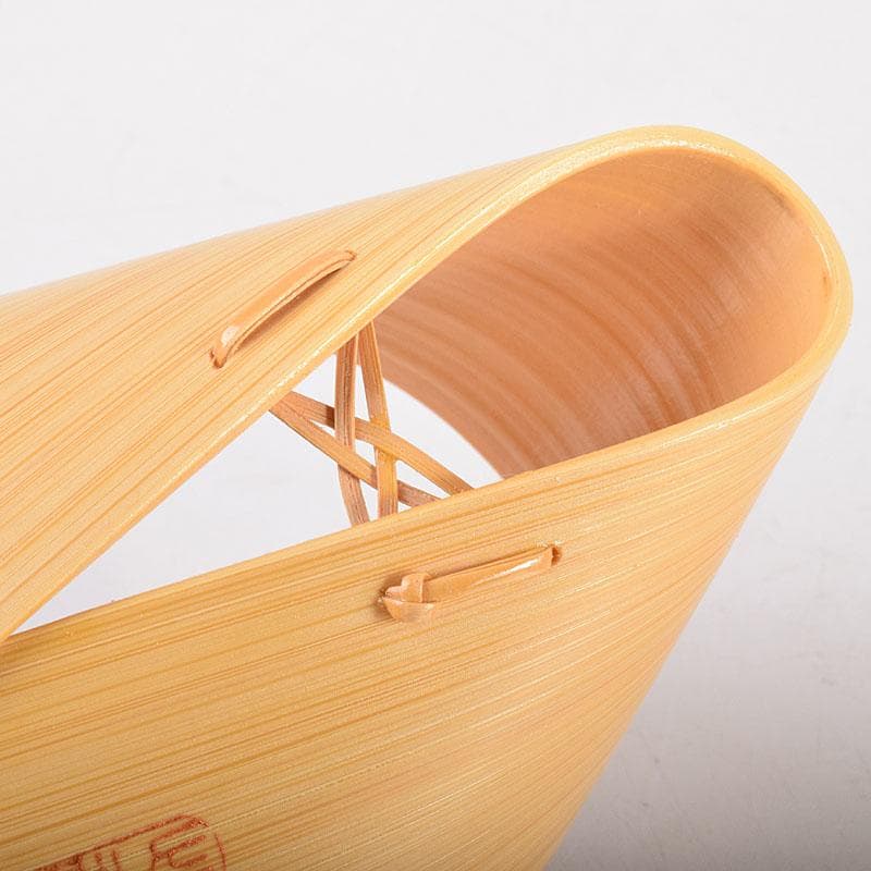 茶道具　此君亭工房　白竹　ささ舟　お絞り受け　五点　共箱　V　R8829