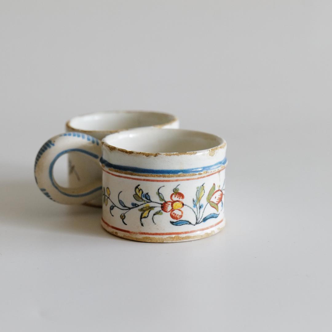 ムスティエ釉の調味料入れ B