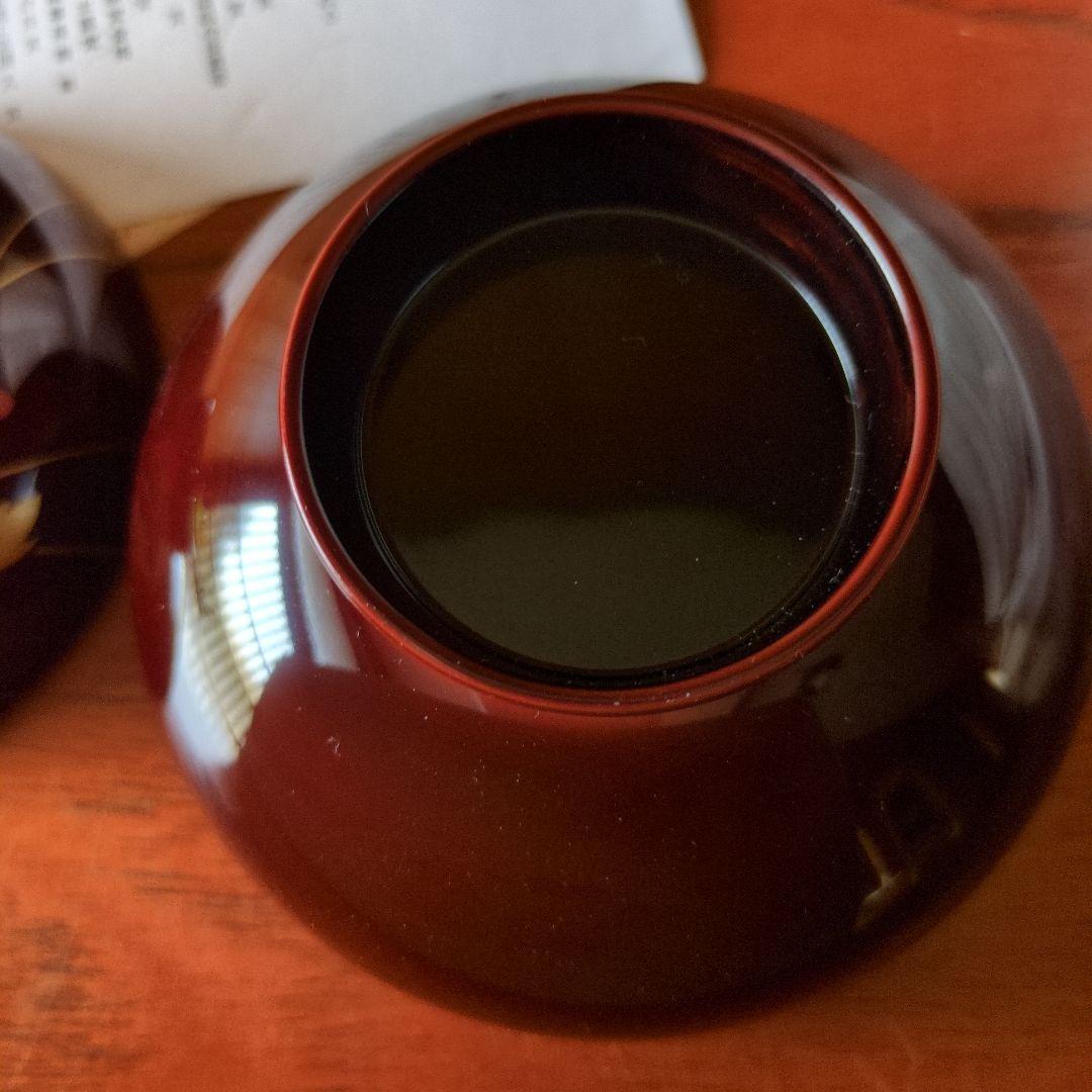 山岸厚 越前塗り 漆器 吸物椀 錦寿 5客セット 希少