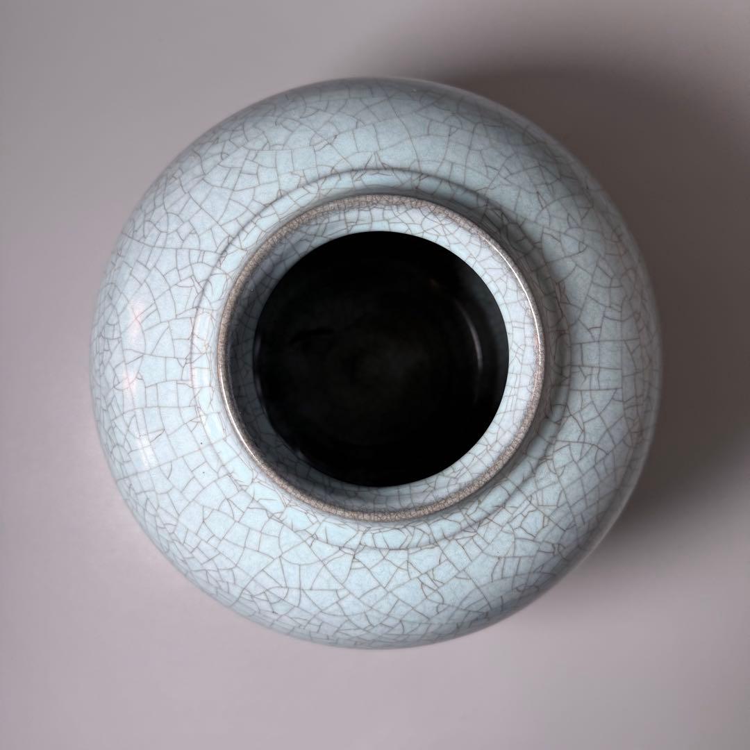 人間国宝　中島宏　青磁壺　共箱　上位作　究極の青磁　高さ23.2cm　栞