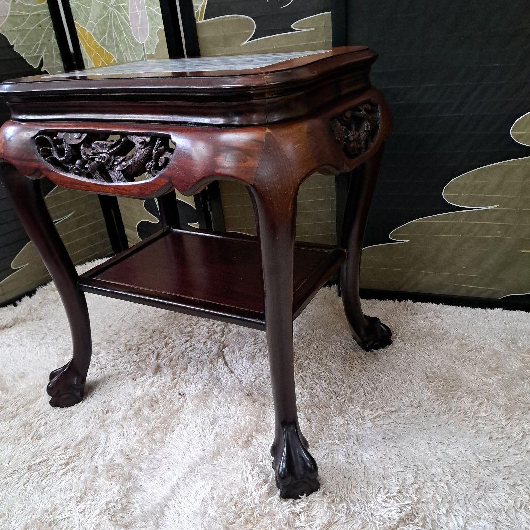 ♡石天板　龍の爪　サイドテーブル　花台　♡