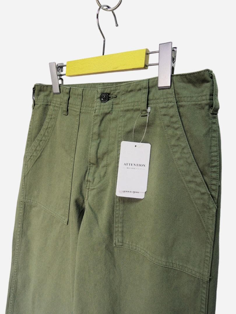 新品 Spick and Span ルーズベイカーパンツ＊カーキ＊38