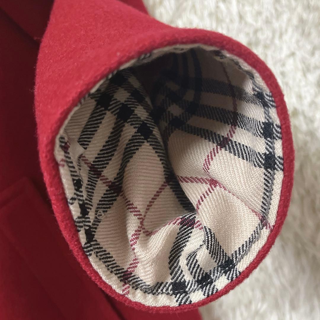 バーバリーロンドン　ウールコート　金ボタン　赤　100A