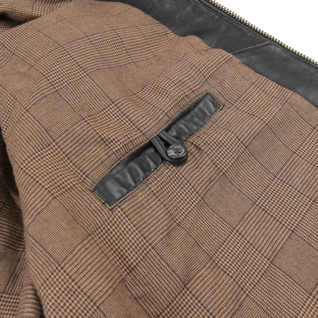 90s Polo Ralph Lauren Leather Jacket 黒