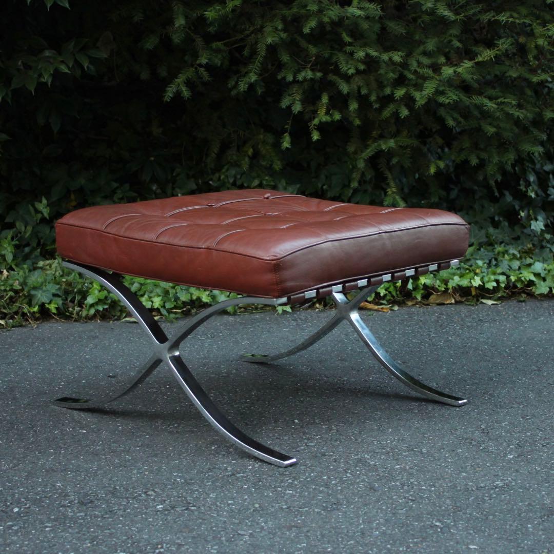 バルセロナチェア オットマン スツール 本革 レザー ブラウン リプロダクト