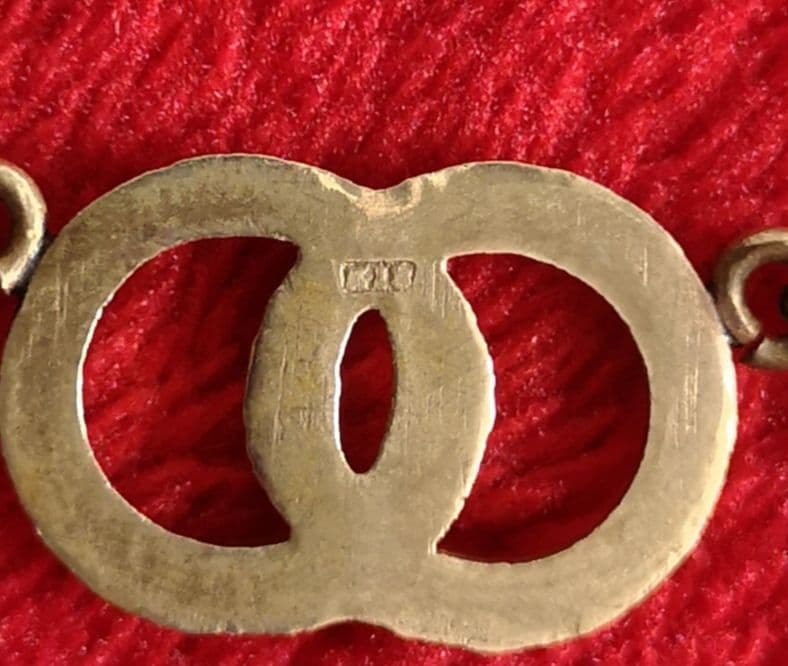 アンティーク 【希少】帯留め 18金 家紋 輪違い 明治 大正時代 刻印 K18