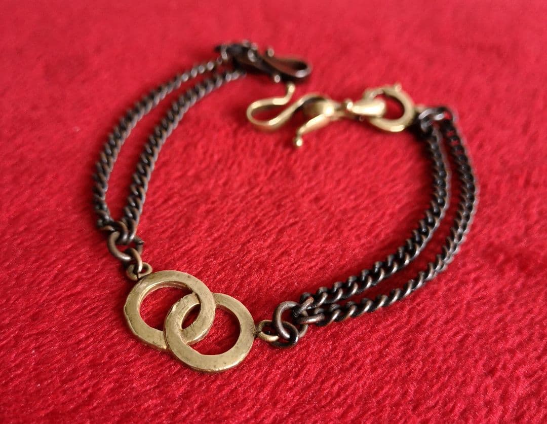 アンティーク 【希少】帯留め 18金 家紋 輪違い 明治 大正時代 刻印 K18