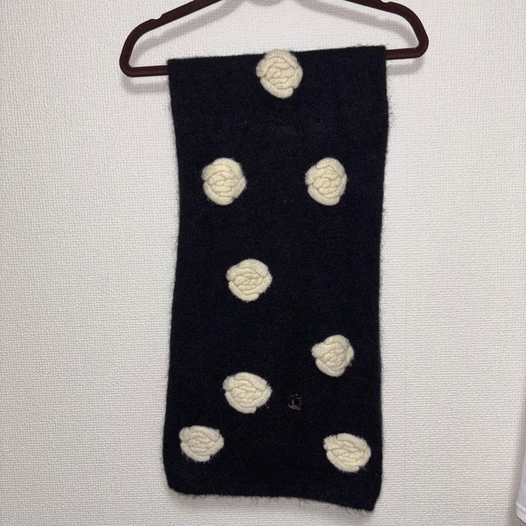 CHANEL マフラー　カメリア