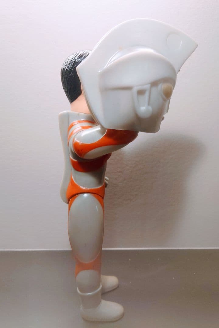 極美品 当時物 ブルマァク ウルトラマンエース 面取れ ソフビ マルサン