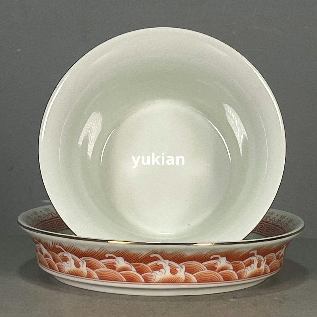 五彩龍紋三才蓋碗 湯呑 磁器 茶器 茶道具 煎茶道具